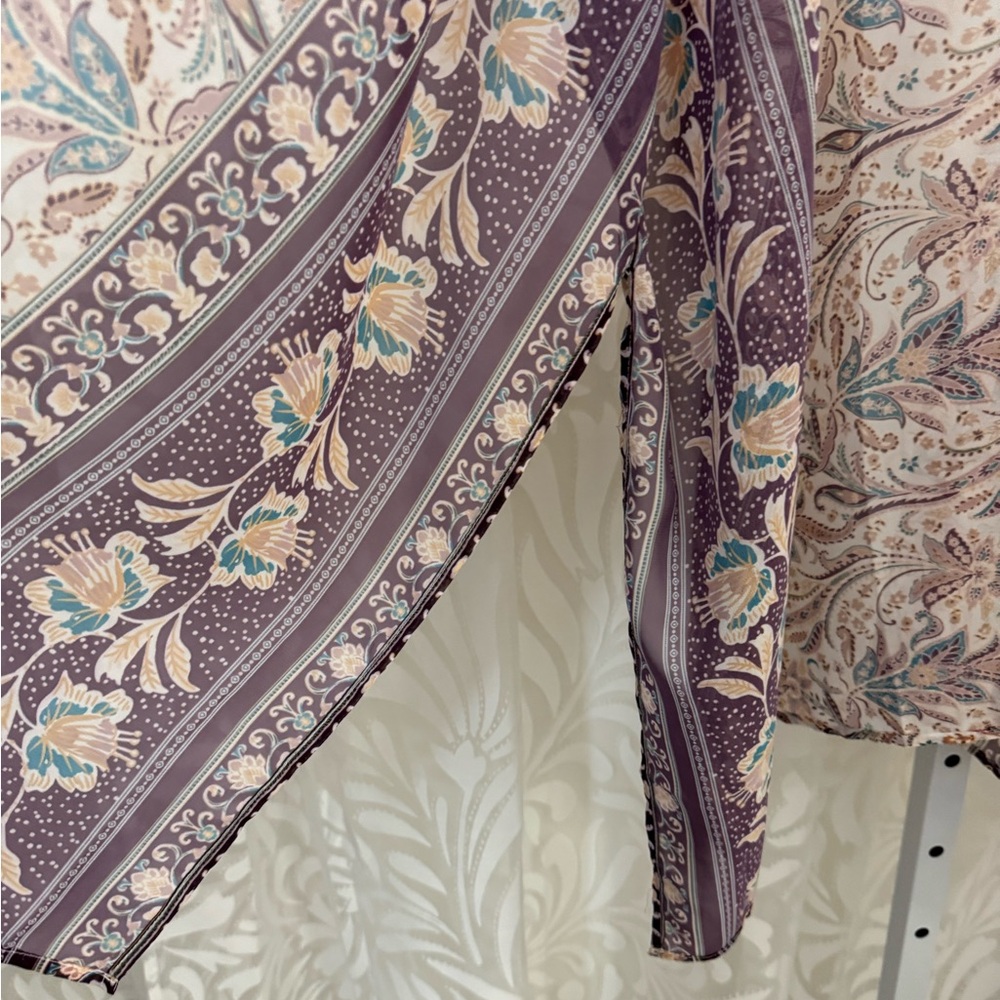 SOLD!  Band of Gypsies Floral Paisley Kimono Cardigan - Picture 4 of 9